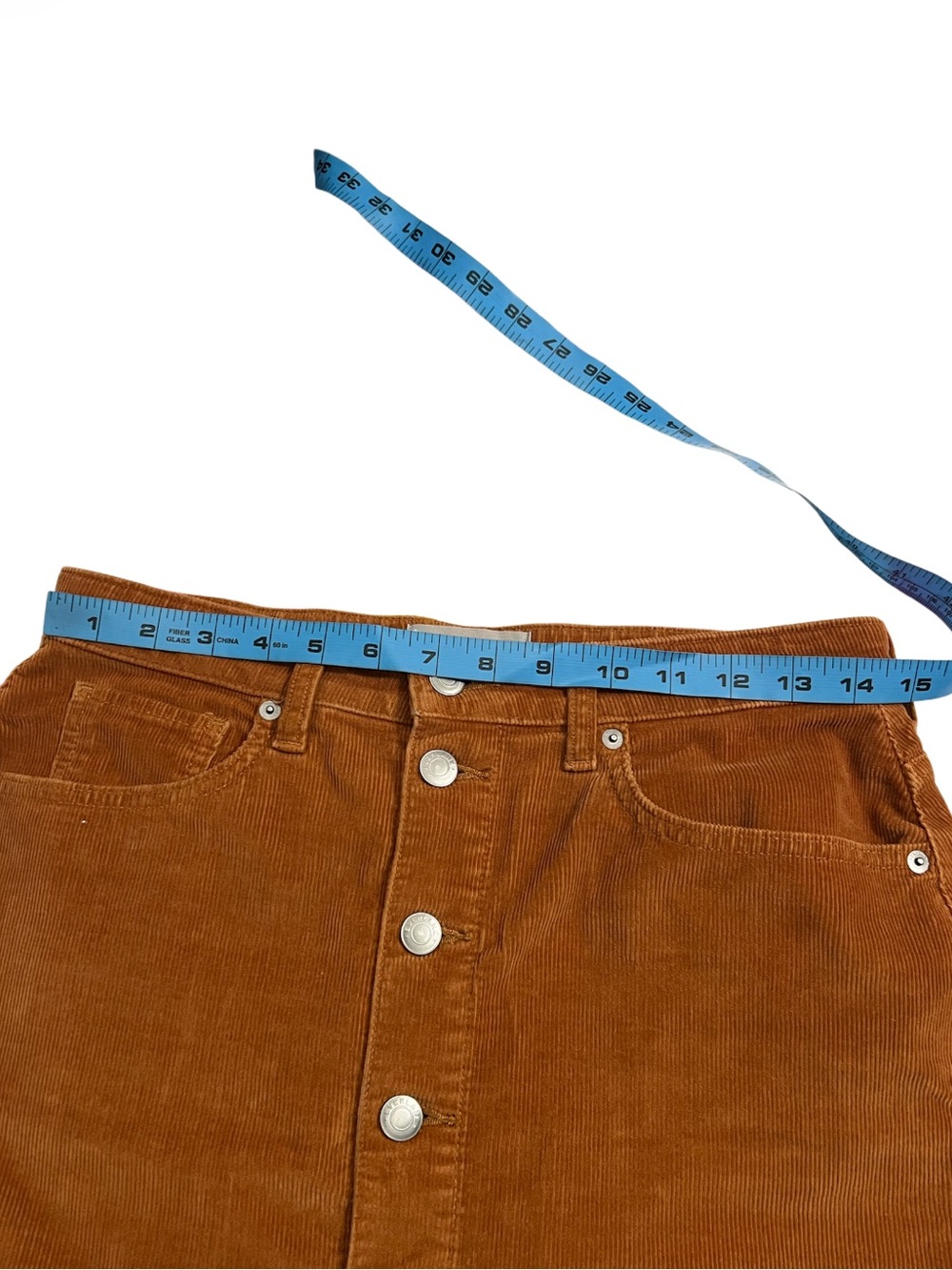 Everlane Corduroy Button Front Skirt Size 28 - Picture 4 of 7